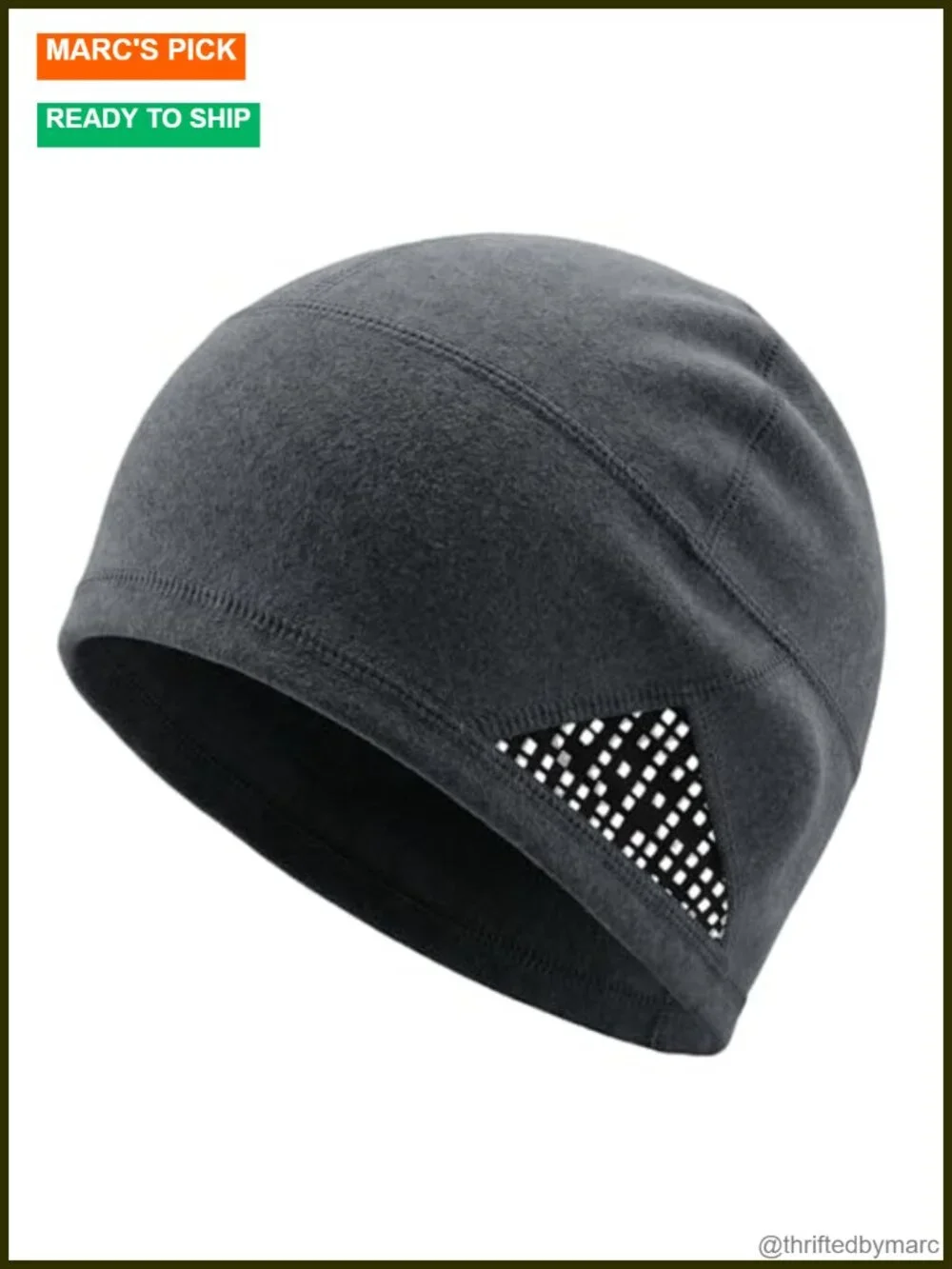 Thermal Fleece Skull Cap Windproof Winter Beanie Stretchy Running Hat Cycling